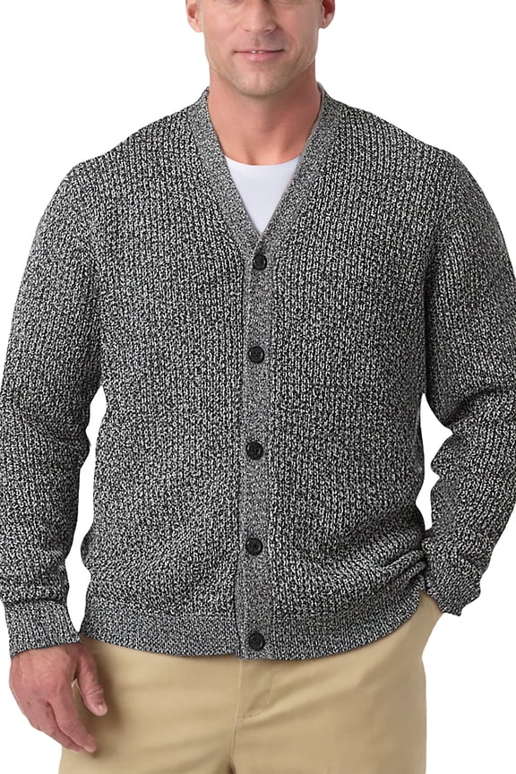 Men's Big & Tall Shaker Knit V-Neck Cardigan Sweater