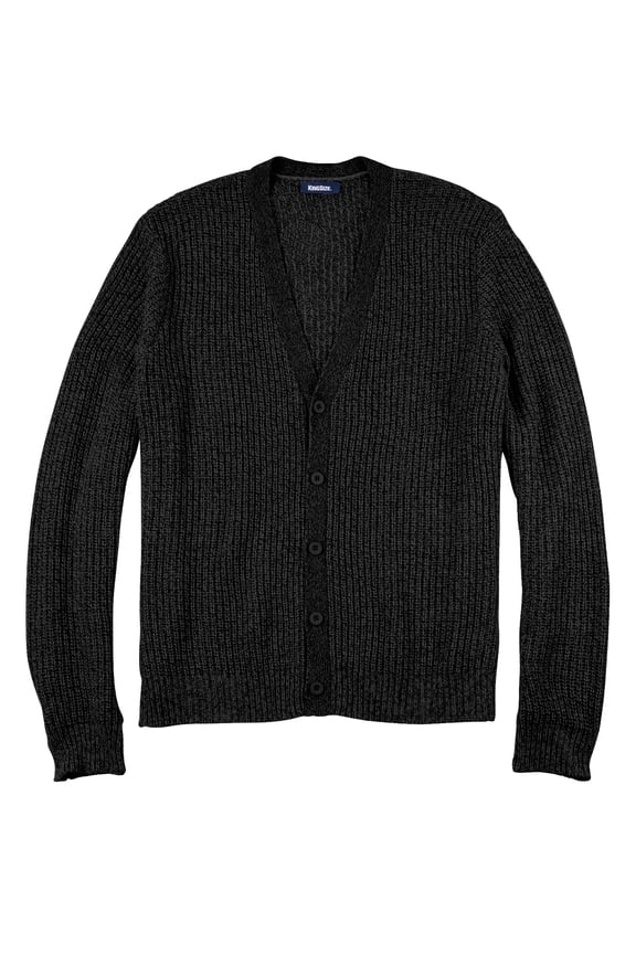 Men's Big & Tall Shaker Knit V-Neck Cardigan Sweater