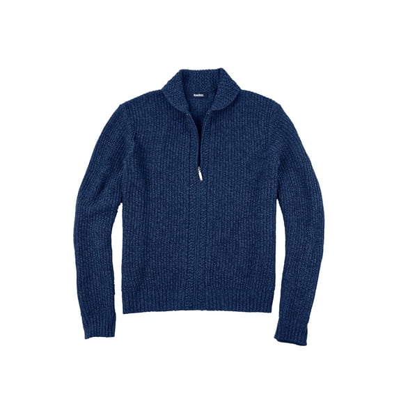 KingSize Men's Big & Tall Shaker Knit Zip-Front Cardigan