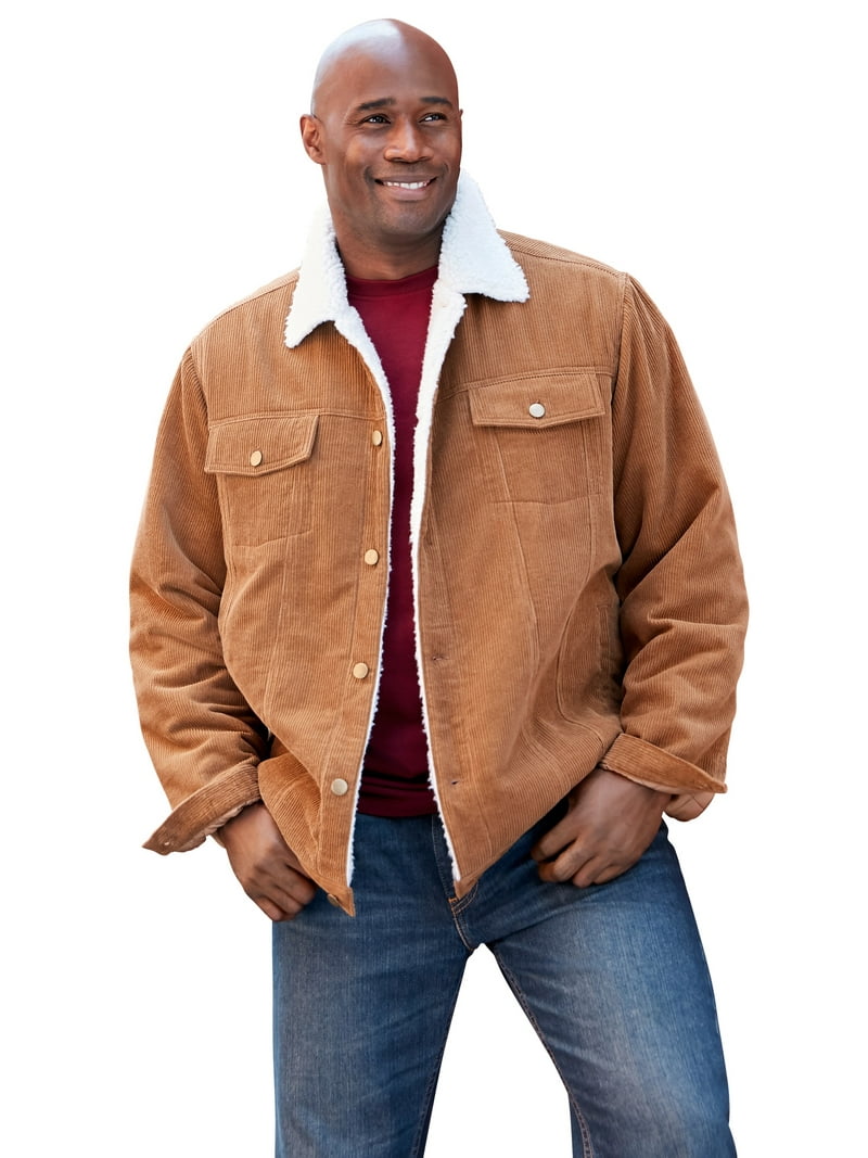 KingSize Men's Big Tall Sherpa-Lined Trucker Jacket