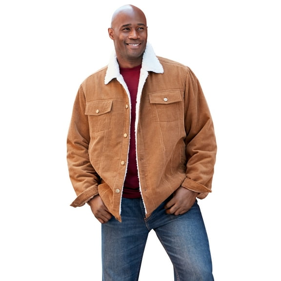 KingSize Men's Big & Tall Sherpa-Lined Trucker Jacket