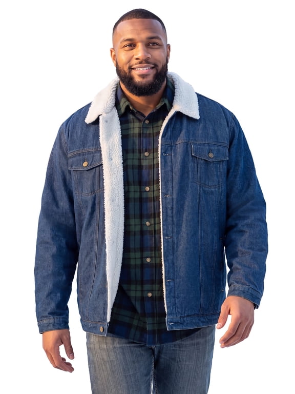 Men's Big & Tall Sherpa-Lined Trucker Jacket