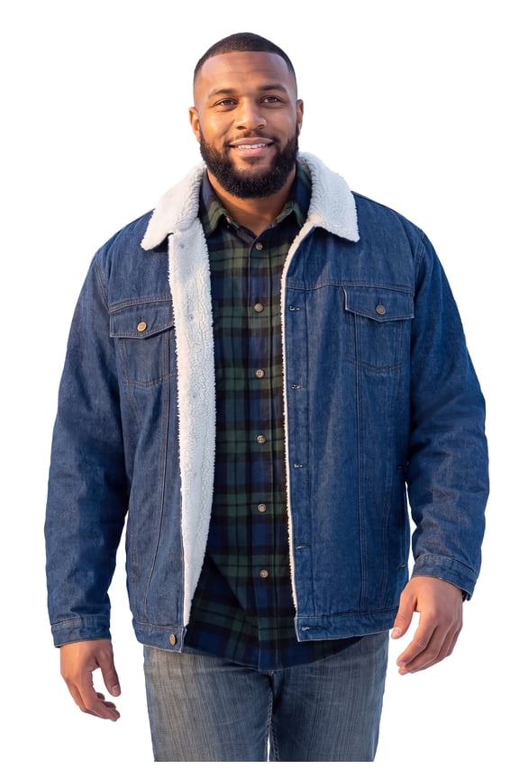 Men's Big & Tall Sherpa-Lined Trucker Jacket