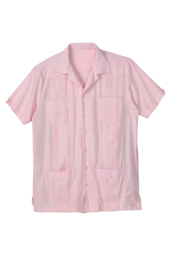 Men's Big & Tall Short-Sleeve Guayabera Shirt