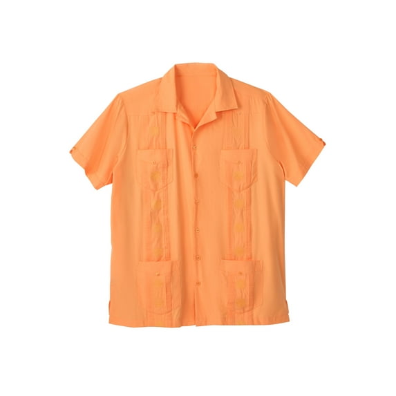 KingSize Men's Big & Tall Short-Sleeve Guayabera Shirt