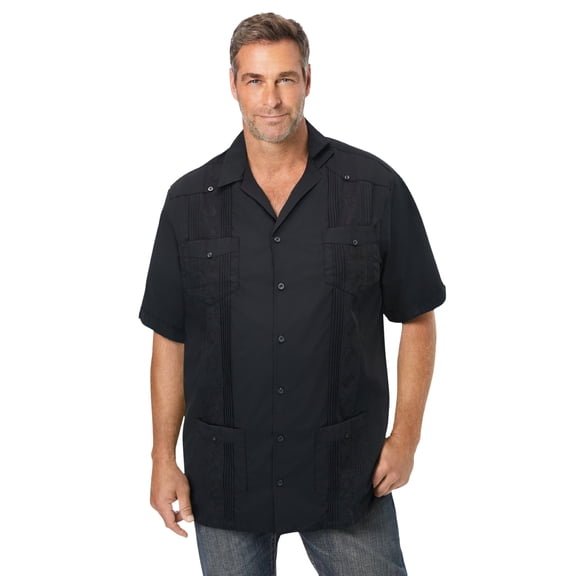 KingSize Men's Big & Tall Short-Sleeve Guayabera Shirt
