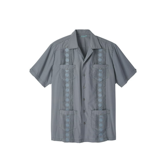 KingSize Men's Big & Tall Short-Sleeve Guayabera Shirt