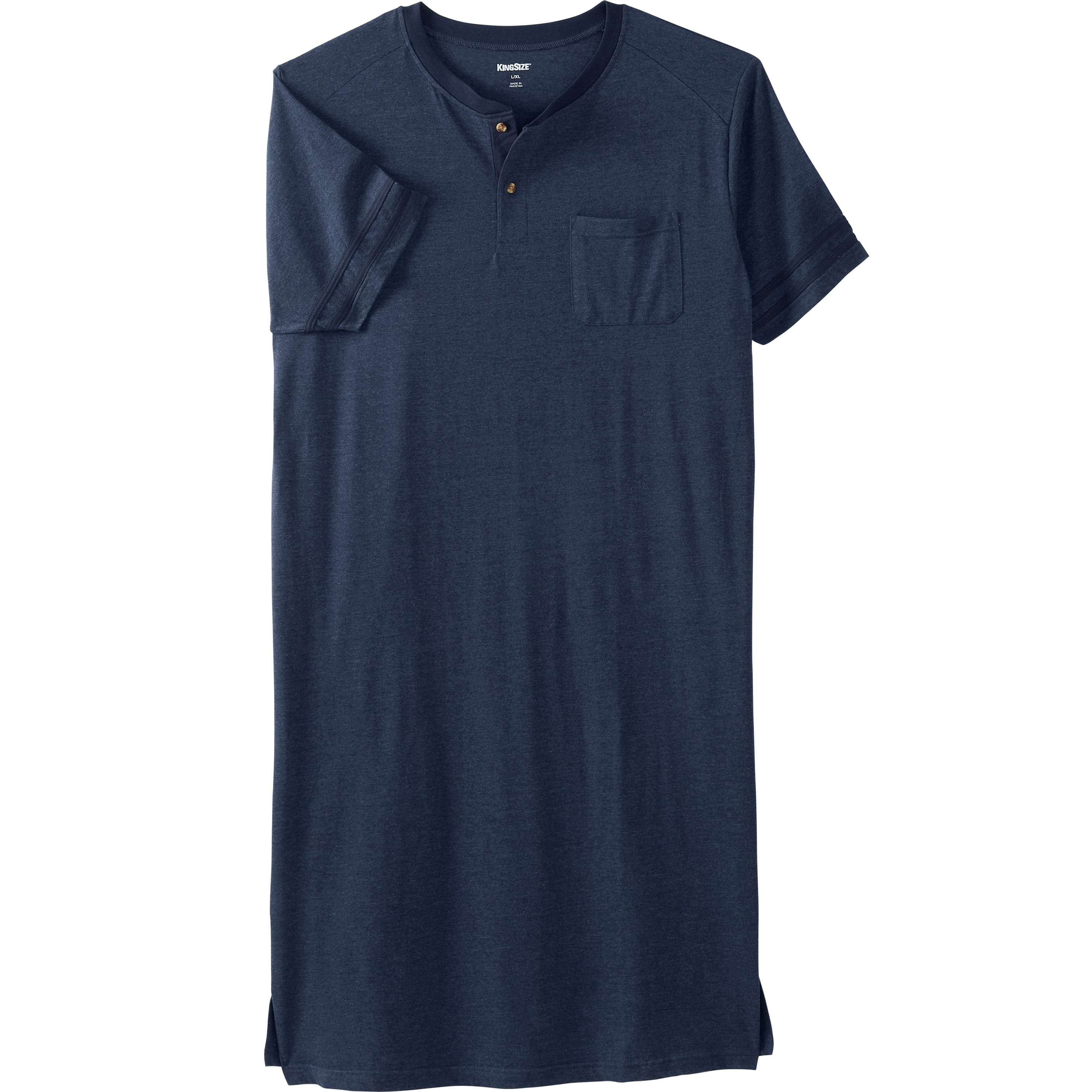 レディース キングサイズ レディース アンダーウェア ナイトウェア トール シャツ 半袖 ジャージー KingSize Mens Big Tall ShortSleeve Jersey Henley Nights