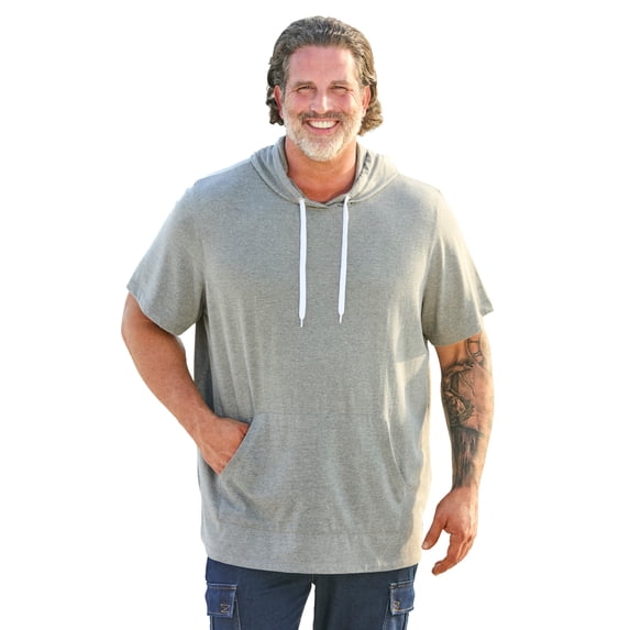 KingSize Men's Big & Tall Short Sleeve Jersey Hoodie