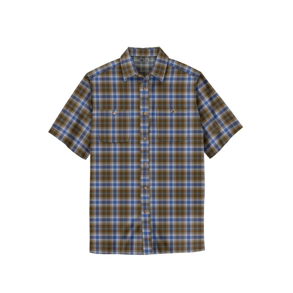 KingSize Men's Big & Tall Short-Sleeve Plaid Sport Shirt