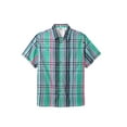 thumbnail image 1 of KingSize Men's Big & Tall Plaid Wrinkle-Resistant Short Sleeve Button Down, 1 of 6