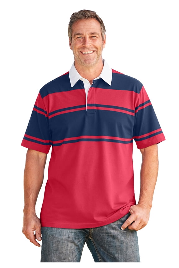 Men's Big & Tall Short Sleeve Rugby Shirt