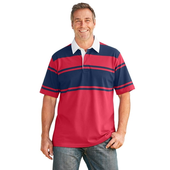 KingSize Men's Big & Tall Short Sleeve Rugby Shirt