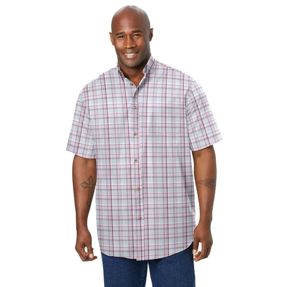 KingSize Men's Big & Tall Short Sleeve Wrinkle-Free Sport Shirt