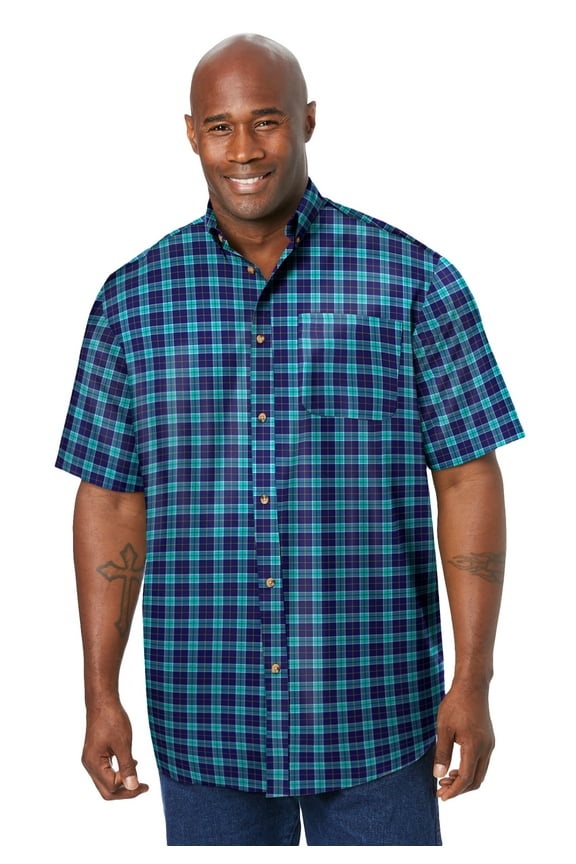 Men's Big & Tall Short Sleeve Wrinkle-Free Sport Shirt