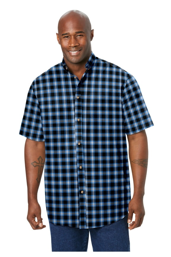 Men's Big & Tall Short Sleeve Wrinkle-Free Sport Shirt