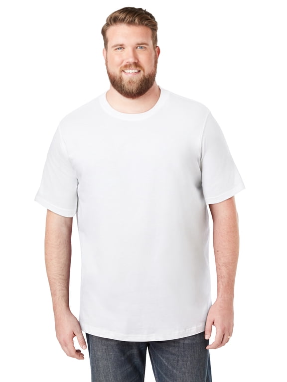Men's Big & Tall Shrink-Less Lightweight Crewneck T-Shirt