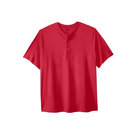 KingSize Men's Big & Tall Shrink-Less Lightweight Henley T-Shirt