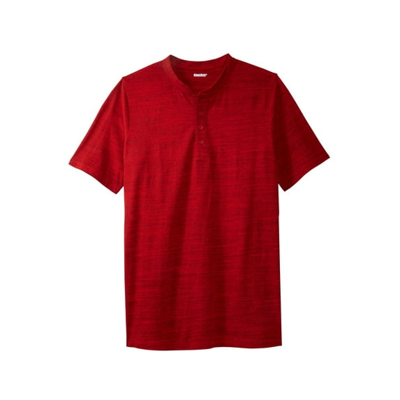 KingSize Men's Big & Tall Shrink-Less Longer Length Lightweight Henley T-Shirt