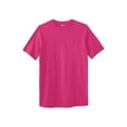 thumbnail image 1 of KingSize Men's Big & Tall Shrink-Less Lightweight Longer-Length Crewneck Pocket T-Shirt - 3XL, Electric Pink, 1 of 4