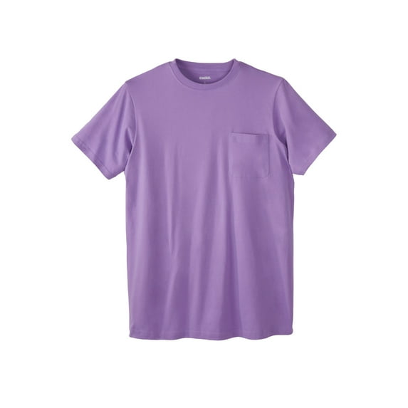 KingSize Men's Big & Tall Shrink-Less Lightweight Longer-Length Crewneck Pocket T-Shirt