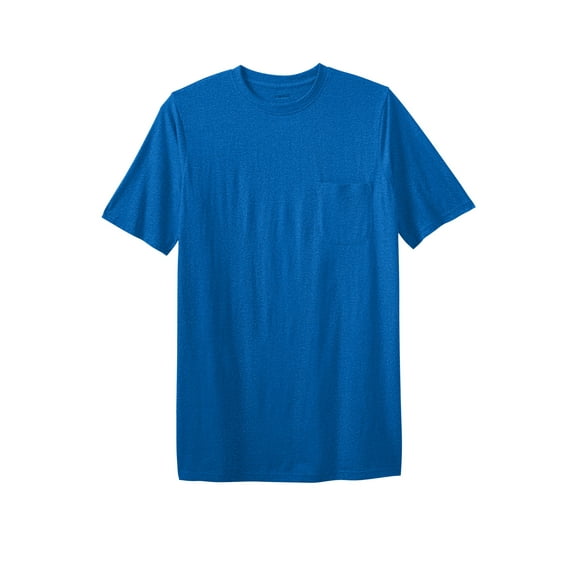 KingSize Men's Big & Tall Shrink-Less Lightweight Longer-Length Crewneck Pocket T-Shirt