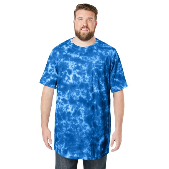 KingSize Men's Big & Tall Shrink-Less Lightweight Longer-Length Crewneck Pocket T-Shirt