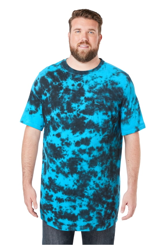 Men's Big & Tall Shrink-Less Lightweight Longer-Length Crewneck Pocket T-Shirt