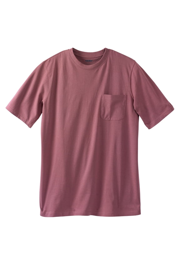 Men's Big & Tall Shrink-Less Lightweight Longer-Length Crewneck Pocket T-Shirt