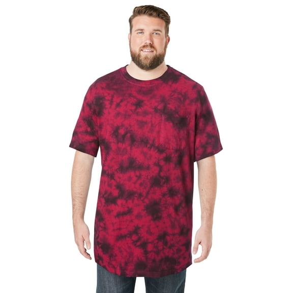 KingSize Men's Big & Tall Shrink-Less Lightweight Longer-Length Crewneck Pocket T-Shirt