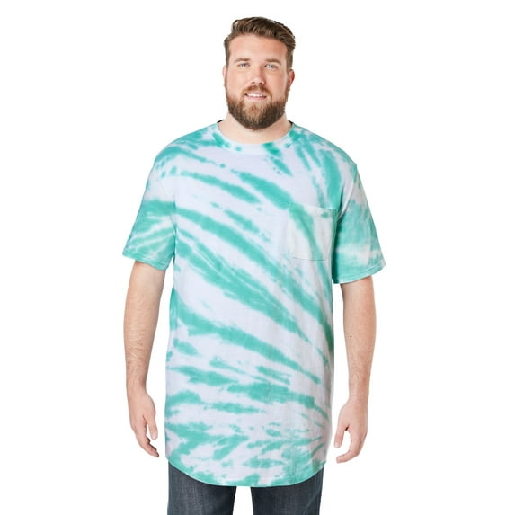 KingSize Men's Big & Tall Shrink-Less Lightweight Longer-Length Crewneck Pocket T-Shirt