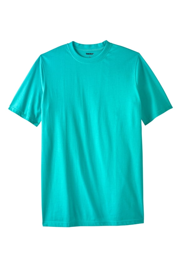 Men's Big & Tall Shrink-Less Lightweight Longer-Length Crewneck T-Shirt