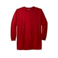 thumbnail image 1 of KingSize Men's Big & Tall Shrink-Less Lightweight Longer-Length Long-Sleeve Crewneck Pocket Tee, 1 of 4