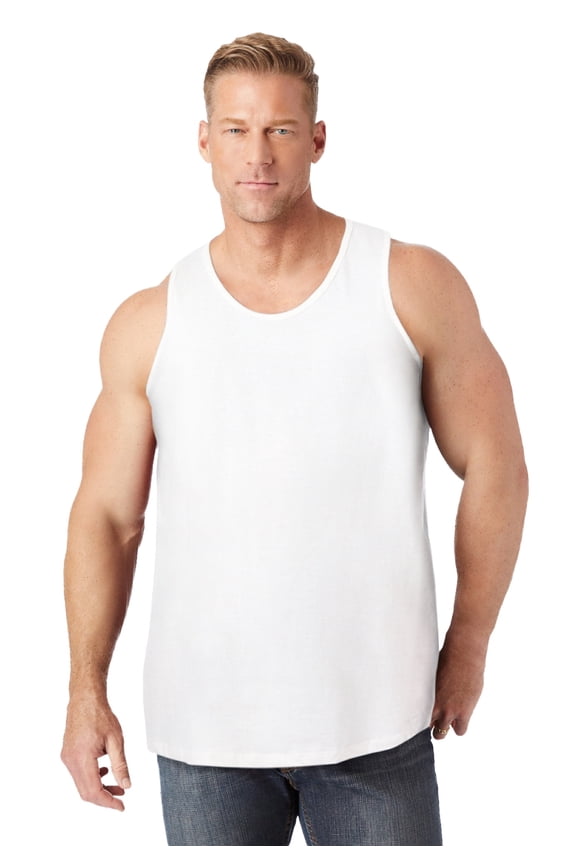 Men's Big & Tall Shrink-Less Lightweight Longer-Length Tank