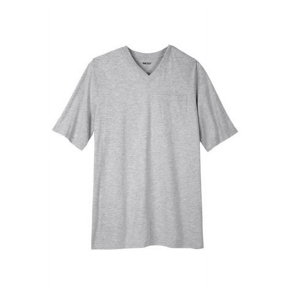 KingSize Men's Big & Tall Shrink-Less Lightweight Longer-Length V-Neck T-Shirt