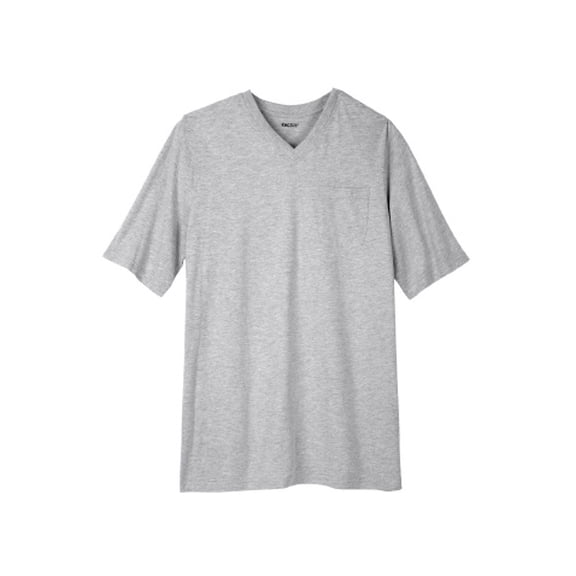 KingSize Men's Big & Tall Shrink-Less Lightweight Longer-Length V-Neck T-Shirt