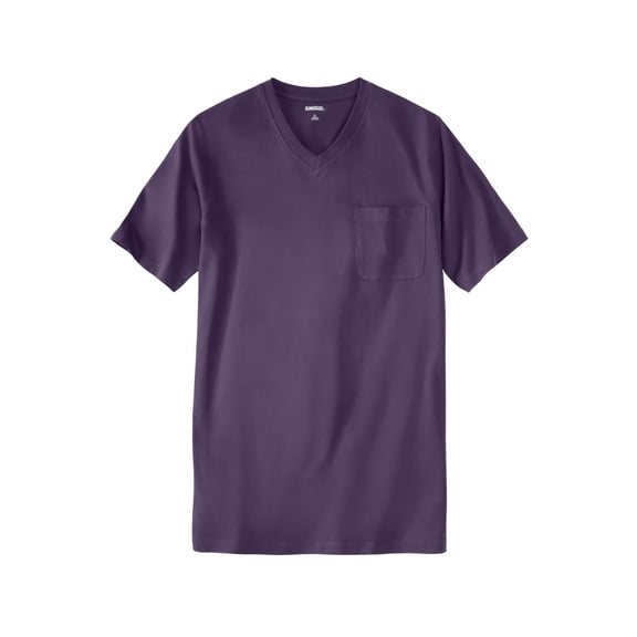 KingSize Men's Big & Tall Shrink-Less Lightweight Longer-Length V-Neck T-Shirt