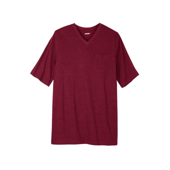 KingSize Men's Big & Tall Shrink-Less Lightweight Longer-Length V-Neck T-Shirt