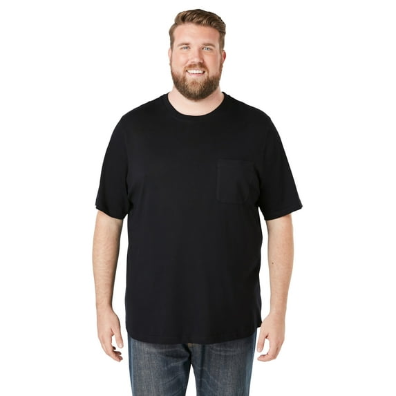 KingSize Men's Big & Tall Shrink-Less Lightweight Pocket Crewneck T-Shirt
