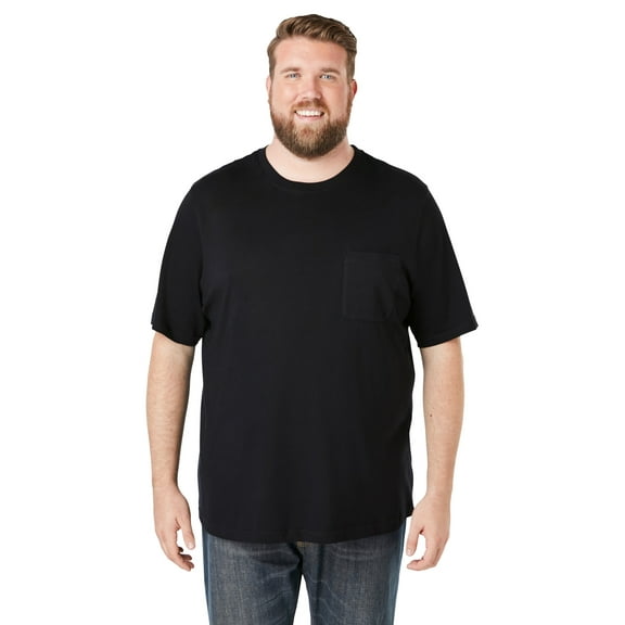 KingSize Men's Big & Tall Shrink-Less Lightweight Pocket Crewneck T-Shirt