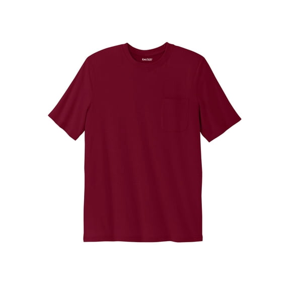 KingSize Men's Big & Tall Shrink-Less Lightweight Pocket Crewneck T-Shirt