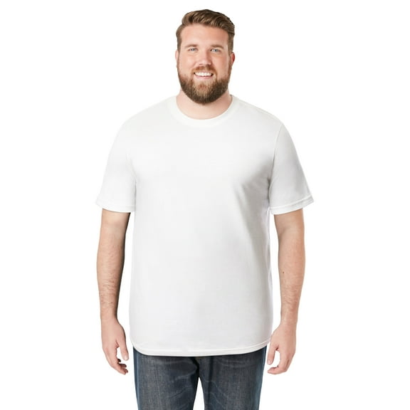 KingSize Men's Big & Tall Shrink-Less Lightweight Pocket Crewneck T-Shirt