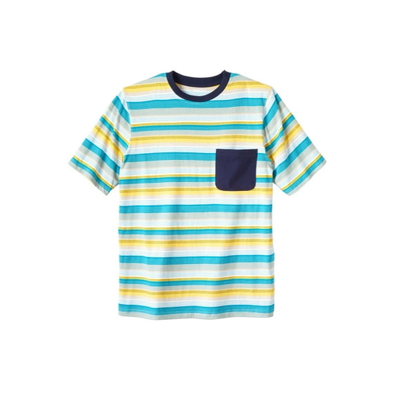 KingSize Men's Big & Tall Shrink-Less Lightweight Pocket Crewneck T-Shirt