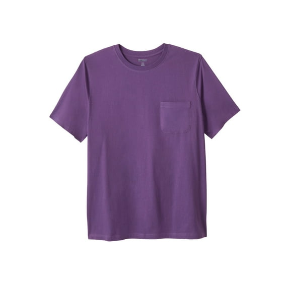 KingSize Men's Big & Tall Shrink-Less Lightweight Pocket Crewneck T-Shirt