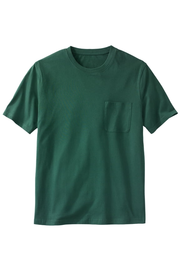 Men's Big & Tall Shrink-Less Lightweight Pocket Crewneck T-Shirt