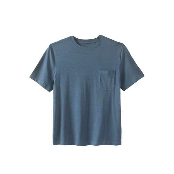 KingSize Men's Big & Tall Shrink-Less Lightweight Pocket Crewneck T-Shirt