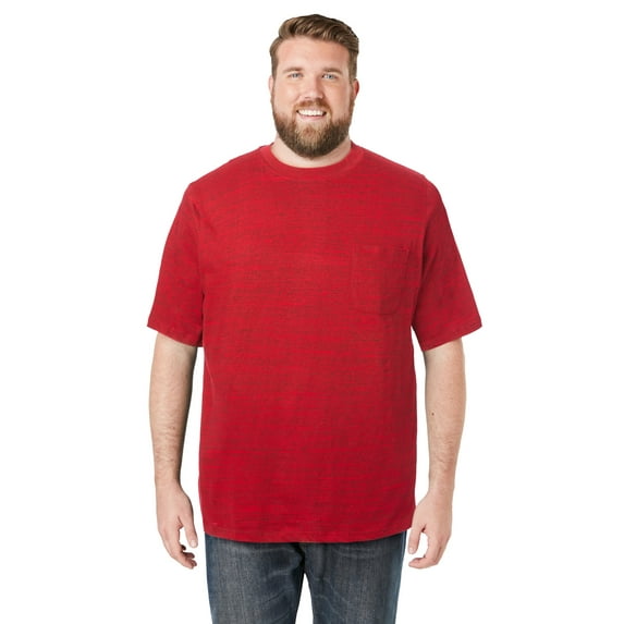 KingSize Men's Big & Tall Shrink-Less Lightweight Pocket Crewneck T-Shirt