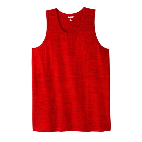KingSize Men's Big & Tall Shrink-Less Lightweight Tank - 6XL, Red Marl