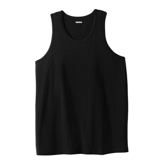 KingSize Men's Big & Tall Shrink-Less Lightweight Tank - XL, Black