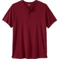thumbnail image 1 of KingSize Men's Big & Tall Shrink-Less Longer Length Lightweight Henley T-Shirt, 1 of 2